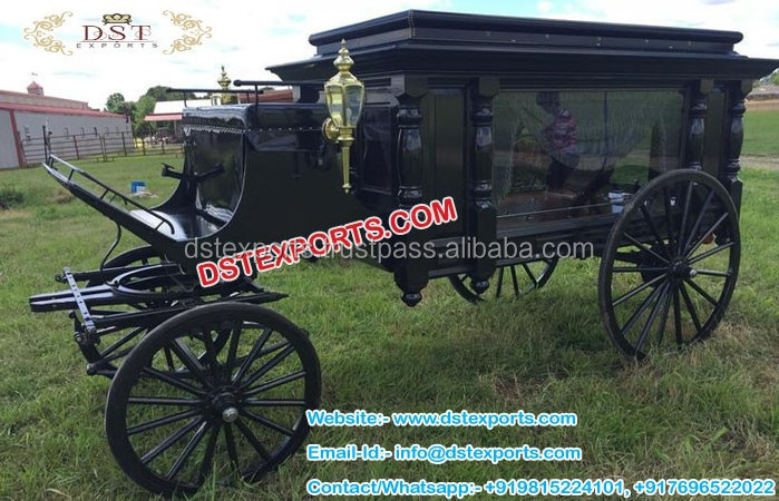 Modern White Horse Drawn Funeral Carriage Horse Drawn Hearse Carriage Services Traditional White Horse Driven Carriages For Sale