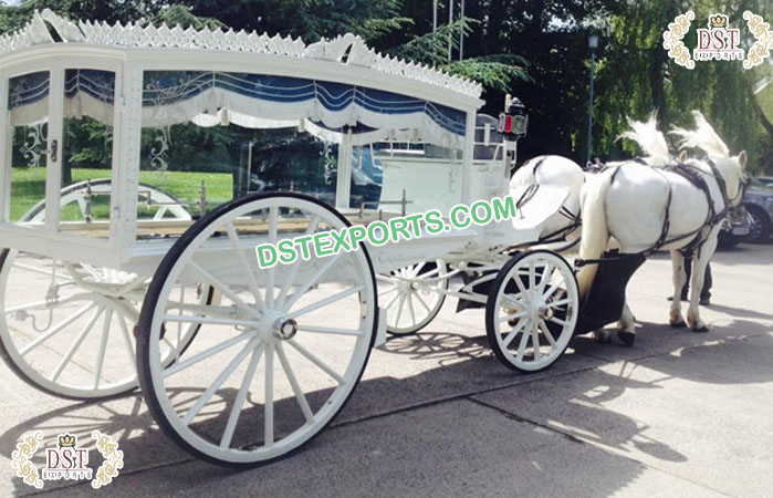 Antique Horse Drawn European Hearse for Sale English Horse Drawn Funeral Carriage Royal Black European Funeral Carriage