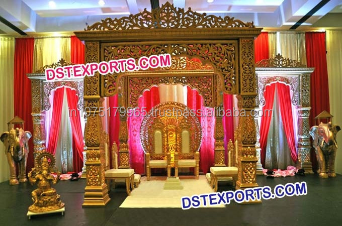 Elegant & Luxurious Wedding Mandap for Sale Traditional Style Jodha Akbar Fiber Mandap Bollywood Theme mandap Decor