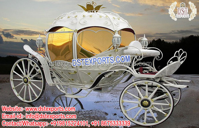 Wedding Royal Cinderella Horse Carriage Latest Wedding White Cinderella Carriage Royal Horse Drawn Carriages Manufacturer