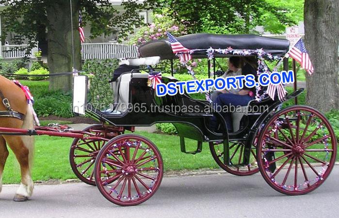 Two Seater Victoria Carriage  Horse Drawn Carriages Manufacturer Latest Wedding Victoria Horse Carriage for Sale manufacturers