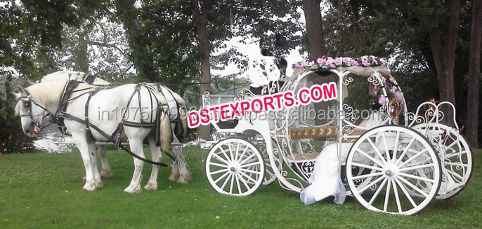 Wedding Golden Cinderella Carriage Manufacturer White  Cinderella Pumpkin Horse Carriage  Indian Wedding Horse Carriage