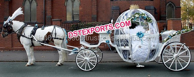 Wedding Golden Cinderella Carriage Manufacturer White  Cinderella Pumpkin Horse Carriage  Indian Wedding Horse Carriage