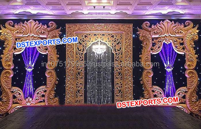 Wedding Fiber Ganesha Backdrop Panel Frame Standing Ganesha Backdrop Panel Fiber Wedding Backdrop Decoration