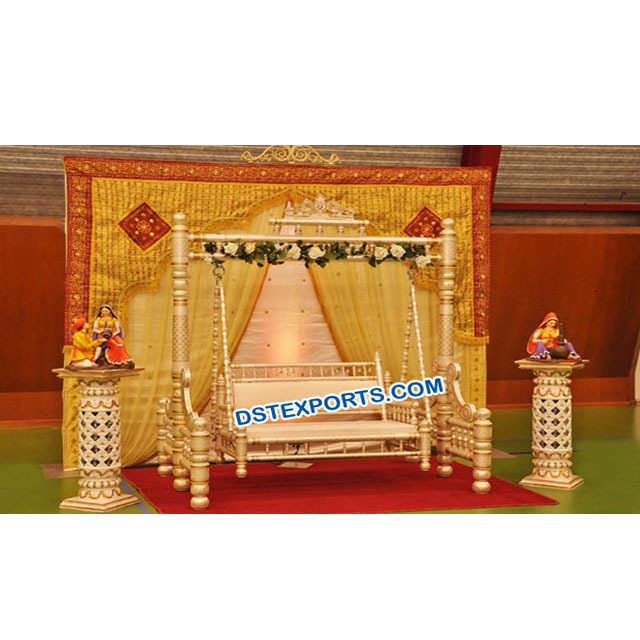 Wedding Stage Swing Sankheda Swing Set Indian Wedding Brass Metal Swings Manufacturer