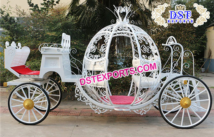 Pinkish Wedding Cinderella Horse Buggy Carriage Latest Wedding Cinderella Horse Buggy Royal Horse Drawn Carriage