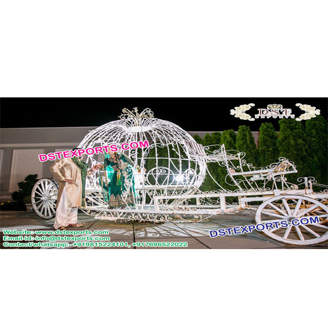 Lovely Cinderella Horse Carriage for Wedding  Indian Wedding Cinderella Horse Buggy for Sale Royal Horse Drawn Carriages