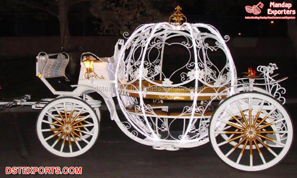 Princess Pumpkin Cinderella Carriage for Sale White Cinderella Coach for Wedding Wedding Cinderella Quinceanera Chariot