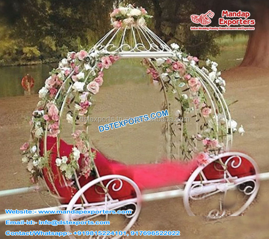 Newly Designed Pumpkin Cinderella Carriage Canadian Wedding Horse Drawn Cinderella Carriage Beautiful Bridal Entry Carriage