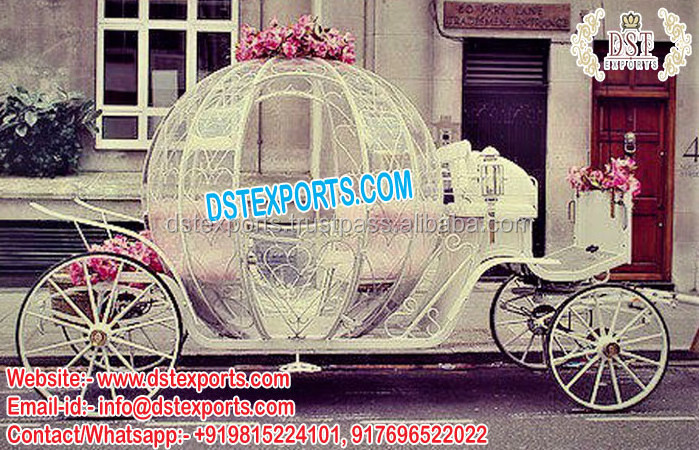 Lovely English Wedding Cinderella Carriage White Barbie Cinderella Carriage for Wedding Beautiful Cinderella Horse Carriage