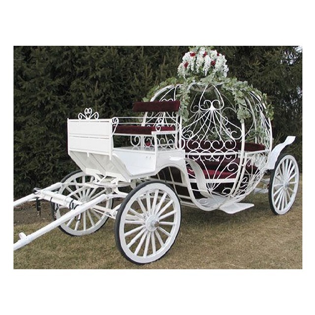 Lovely English Wedding Cinderella Carriage White Barbie Cinderella Carriage for Wedding Beautiful Cinderella Horse Carriage