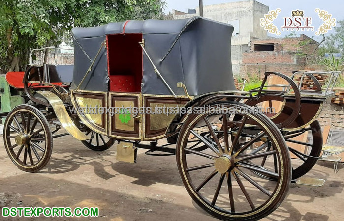 Antique Horse Drawn Hearse for Sale Black Hearse Carriage for Last Ride Black Halloween Hearse Carriage for Sale manufacturers