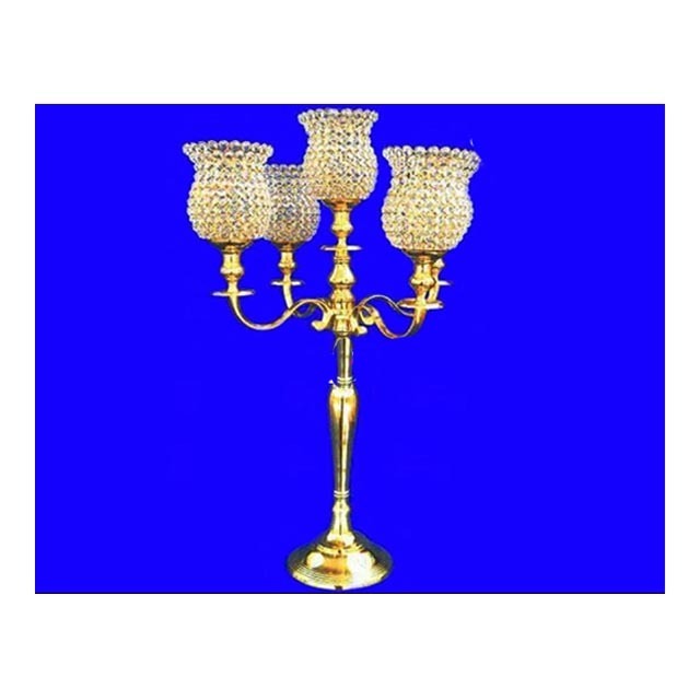 Wedding Gold Lamp Crystal Center Pieces Latest Wedding Five Arm Center Piece  Indian Wedding Tall Crystal Candelabra