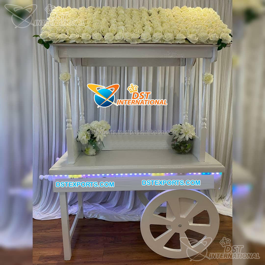 Candy Cart for Special Occasions and Events Beautiful Cart for Wedding Drink Customized Full Size Candy Cart for Sale