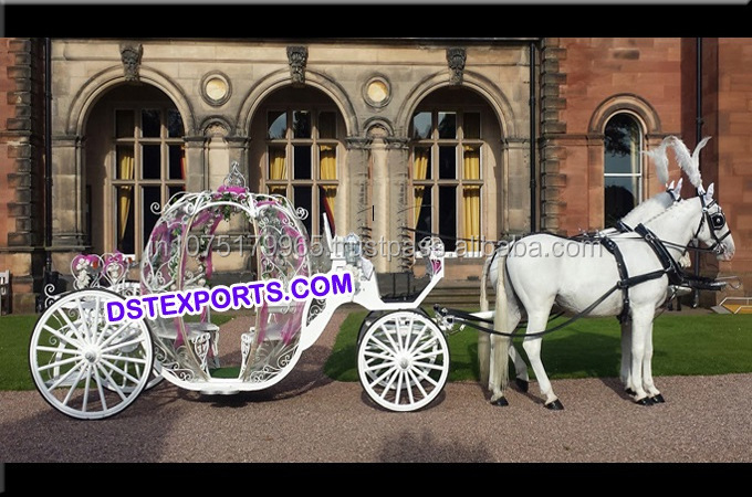 Wedding Royal Cinderella Horse Carriage Latest Wedding White Cinderella Carriage Royal Horse Drawn Carriages Manufacturer