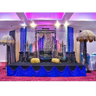 Arabian Theme Henna Party Stage Decoration Pakistani Theme Pre-wedding Events Decor Muslim Mehndi Setup With Antique Black Swing