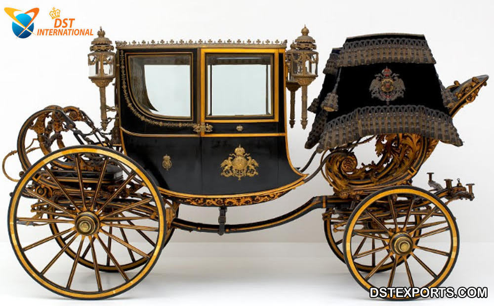 Antique Horse Drawn Hearse for Sale Black Hearse Carriage for Last Ride Black Halloween Hearse Carriage for Sale manufacturers