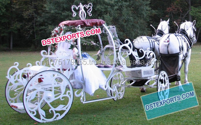 Wedding Royal Cinderella Horse Carriage Latest Wedding White Cinderella Carriage Royal Horse Drawn Carriages Manufacturer