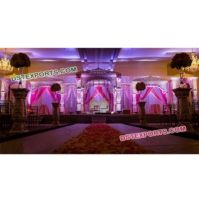 Elegant & Luxurious Wedding Mandap for Sale Traditional Style Jodha Akbar Fiber Mandap Bollywood Theme mandap Decor