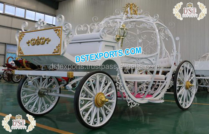 Lovely English Wedding Cinderella Carriage White Barbie Cinderella Carriage for Wedding Beautiful Cinderella Horse Carriage