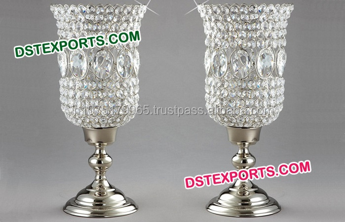 Globe Beautiful Metal Crystal Centerpiece Crystal Beaded Golden Center Piece  Tall Crystal Ball Center Piece For Wedding