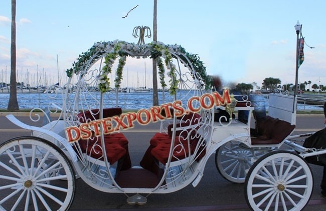 Cinderella Pumpkin White Wedding Carriage  Latest Design Cinderella Carriage  Fancy Cinderella Horse Drawn  Carriage