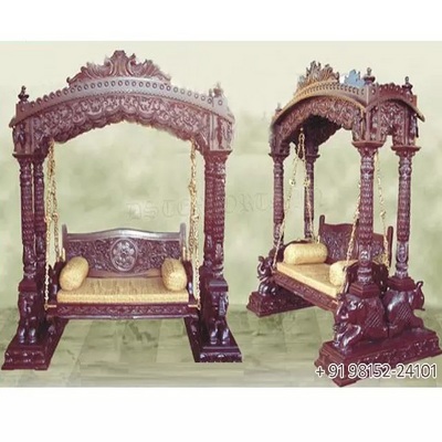 Indian Teak Wood Hand Carved Antique Swing Beautiful Teak Wood Indoor Swing/Jhula For Home Traditional Hand Crafted Swing/Oonjha