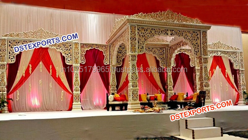 Elegant & Luxurious Wedding Mandap for Sale Traditional Style Jodha Akbar Fiber Mandap Bollywood Theme mandap Decor