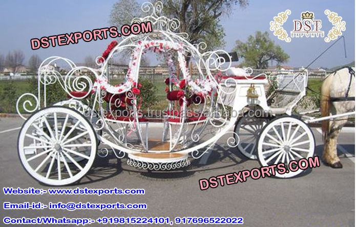 Lovely Cinderella Horse Drawn Carriage  Wedding Pumpkin Style Horse Buggy Beautiful Cinderella Carriages for Sale