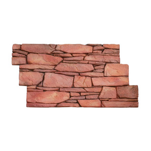 polyurethane foam faux cultured stone stacked fortress stones sandwich panels for exterior decoration