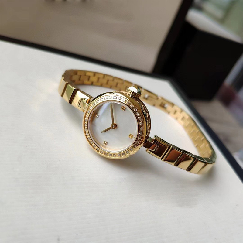 OEM 18k gold watch stainless steel back woman watch set