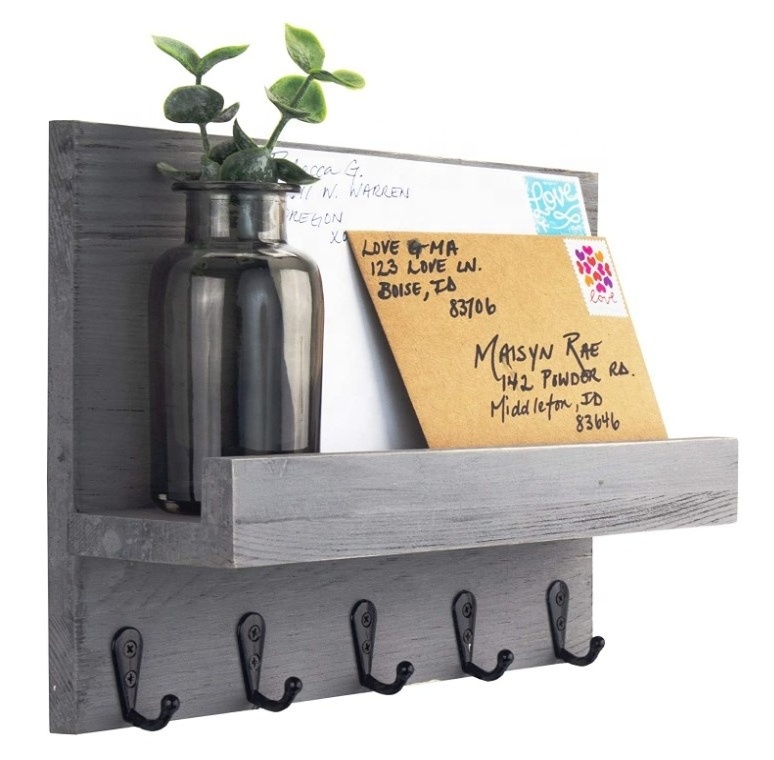 Decorative Key and Mail Holder for Walls - Stylish Rack with Hangers - Simplify Beauty in Your Home