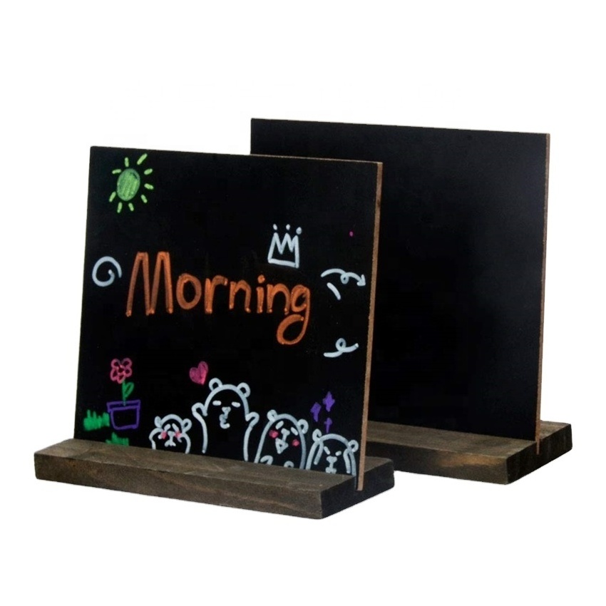 Chalk Board Sign Small Blackboard Wooden Stand with Vintage Popular Wholesale Double Sided Mini Black Party & Wedding Decor Wood