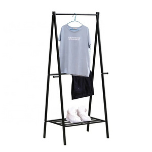 Low Price Single Pole With Shoe Drying Rack Clothes Rail