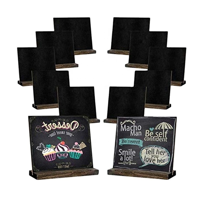 Chalk Board Sign Small Blackboard Wooden Stand with Vintage Popular Wholesale Double Sided Mini Black Party & Wedding Decor Wood