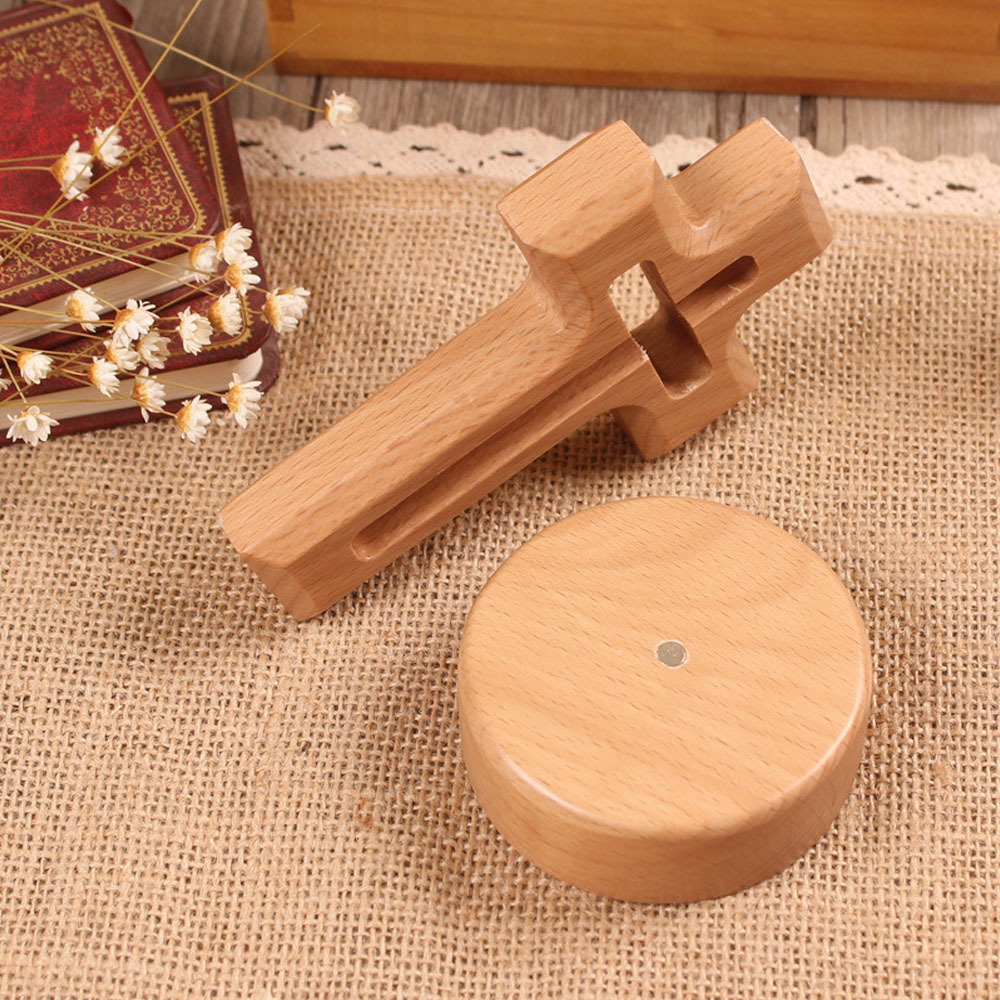 Wood Cross Stand Jerusalem Crucifix Stand  Unfinished Wood Crosses Tabletop Cross for Crafts