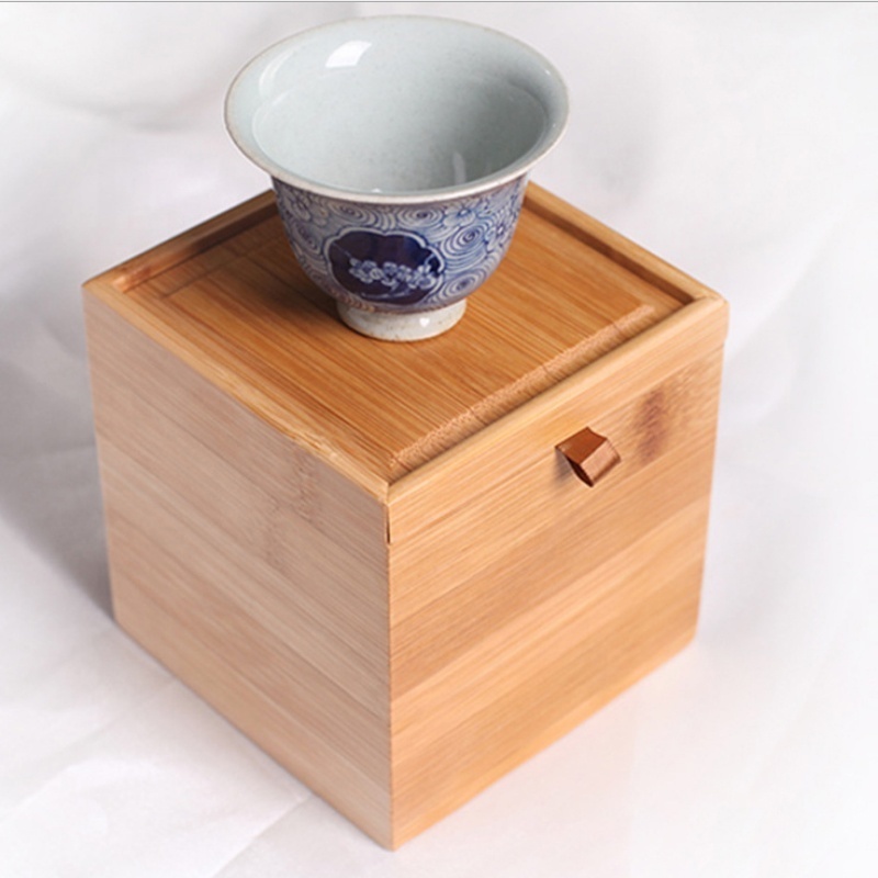 Korea Style  Wood Sake Soju Tea Cup  Gift Box Set, Natural Solid Wooden  Tea Glass Box