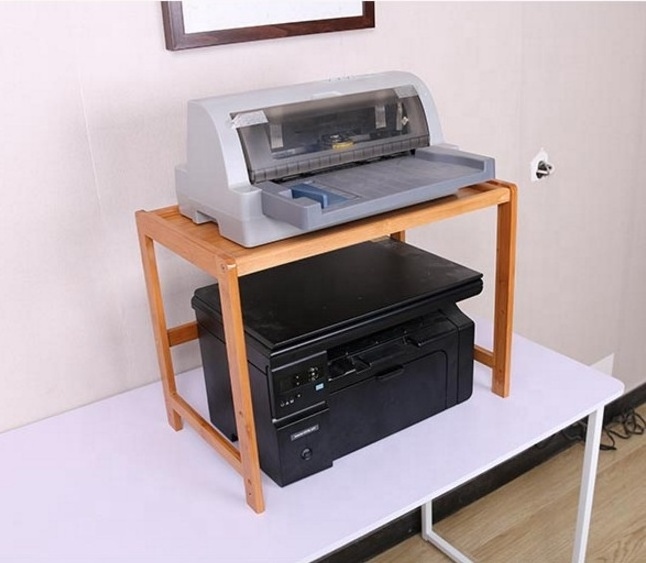 Simple Fashion Style Wooden Printer Shelf Office Use  Organizer Rack Wooden Printer Storage Shelf