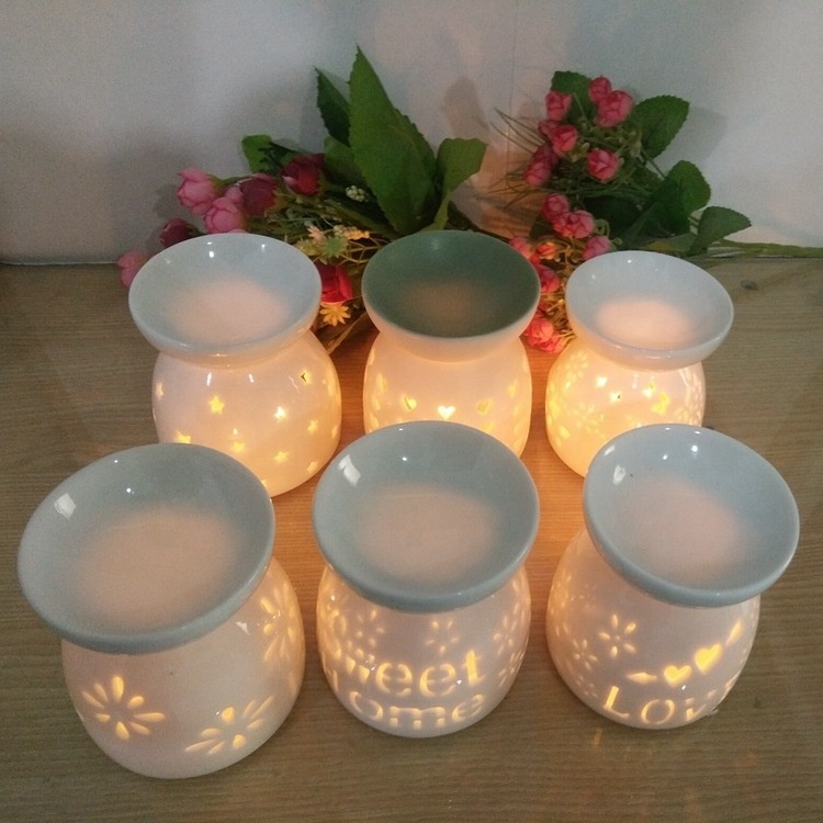 Hot Design Candle Melt Holder Ceramic Wax Warmer Oil Burner Custom Ceramic Fragrance Oil burner