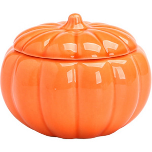 New creative ceramic pumpkin candle jar candle cup with lid