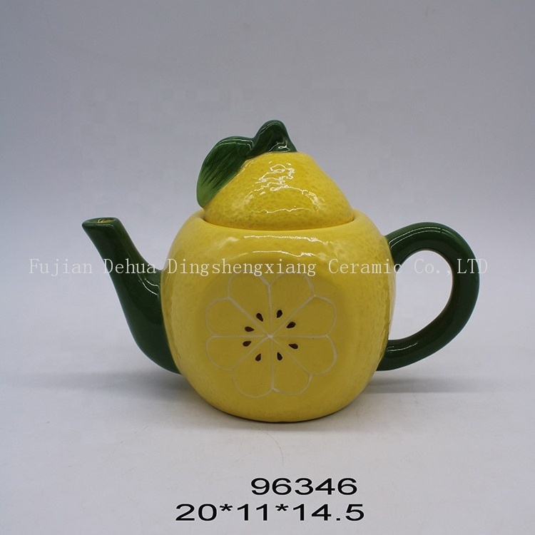 Wholesale custom logo fruit lemon shaped ceramic creative mug cup for coffee milk tea