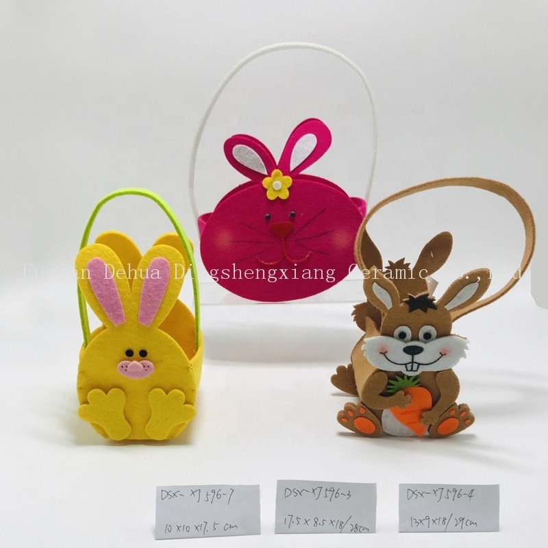 Cute Animal Design Felt Candy Gift Storage Basket China manufacturer best price home frog spring festival decoration