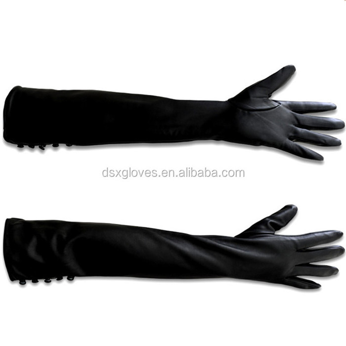 Newly Designed Fashion Dress Gloves Wholesale Cheap Long Leather Gloves From China Manufacture Customized Size Long Gloves