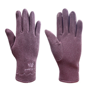 Wholesale Winter Leather Custom Gloves Casual Waterproof Warm Mittens Gaming Women Creative Rabbit Velvet Gloves For Girl Ladies