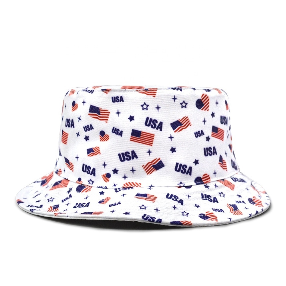 100% cotton custom bucket hat embroidery logo Wholesale New Character  Bucket Hat Custom Printed Wide Brim Buckets h