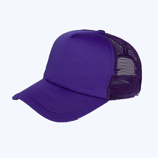 Custom Logo Summer Foam Trucker Hats Purple 5 Panel Trucker Cap Foam Mesh Cap for Truck with Cheap Price