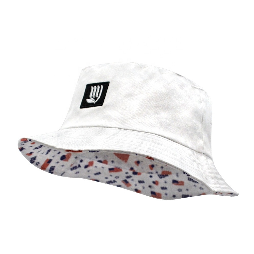 100% cotton custom bucket hat embroidery logo Wholesale New Character  Bucket Hat Custom Printed Wide Brim Buckets h