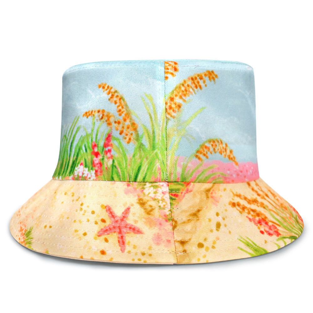 Custom Full Print Bucket Hat Polyester Bucket Hats   Thermal Sublimation Logo Bucket Hat