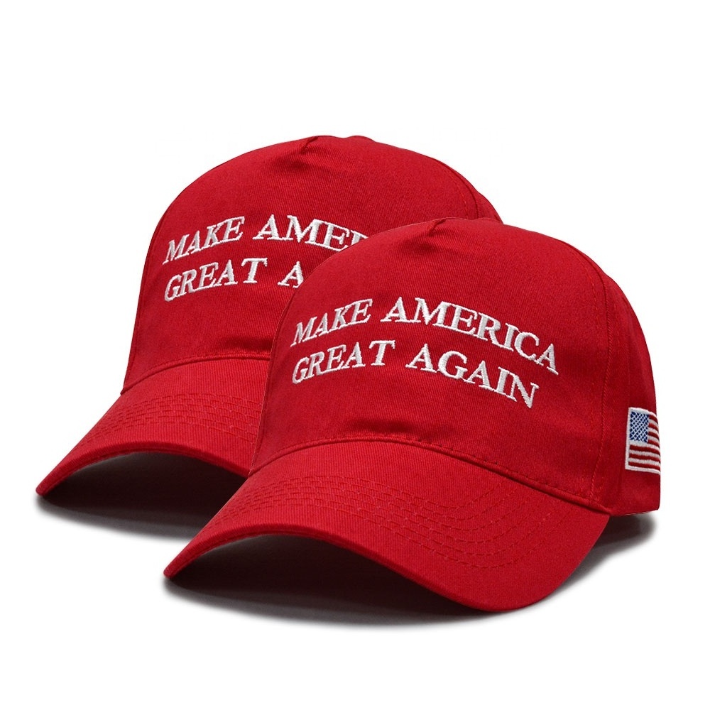 Wholesale Cotton Trum p Hat Make America Great Again Caps USA Election Campaign Hats MAGA Baseball Caps with Embroidery Logo