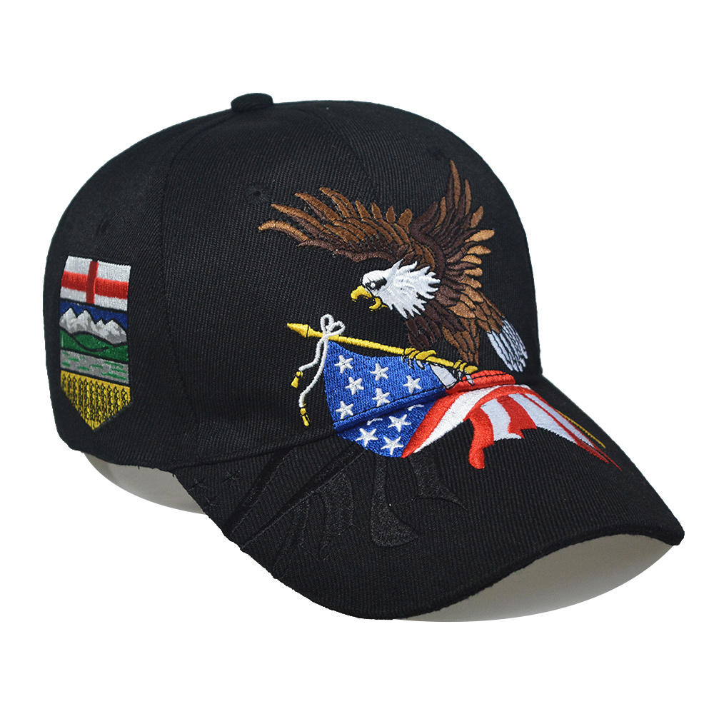 USA Baseball Cap Custom Black Cap Eagle Sports Cap